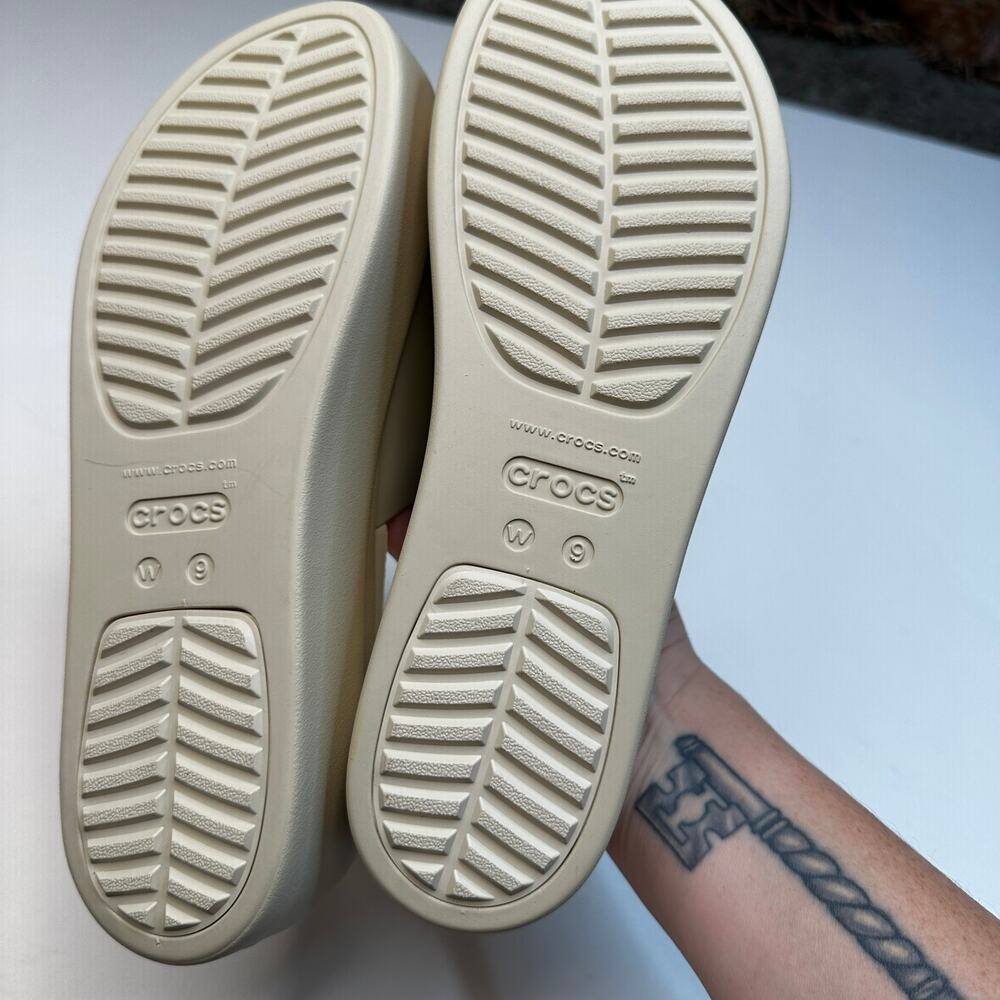 Crocs Cream Brooklyn Platform Slides - image 4